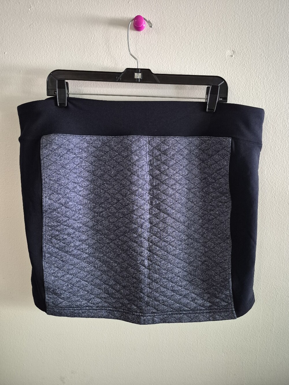 Xl)Smartwool Women's Diamond Peak Quilted Skirt Gray/ Black Merino Wool Blend - Picture 2 of 6